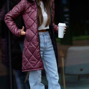 Kurtka zimowa z kapturem pikowana  Stayhere